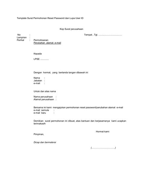 Contoh Surat Permohonan Reset Password Oss Delinewstv