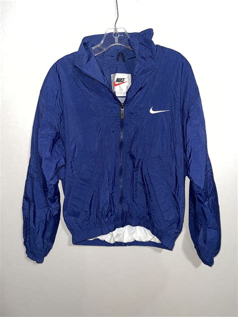 Vintage Nike Blue Windbreaker Youth Jacket Size Medium 8 10 Ebay