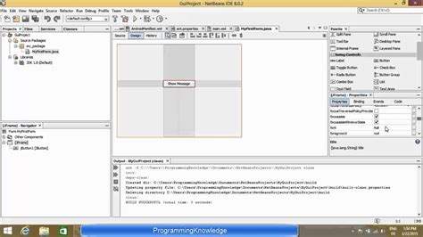 Creating First Java Swing Gui Application With Netbeans Ide Youtube