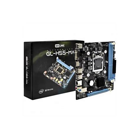 Placa Mãe Goline Gl H55 Ma Lga1156 Ddr3 Hdmi Vga Preta Placa Mãe