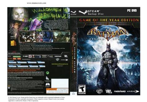 Steam Game Covers Batman Arkham Asylum Box Art