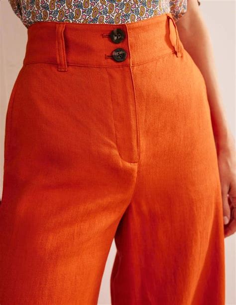 Westbourne Linen Trousers Kumquat Boden UK