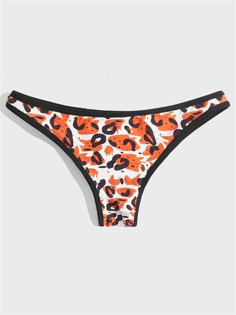 Men Graphic Print Contrast Binding Brief Shein Usa