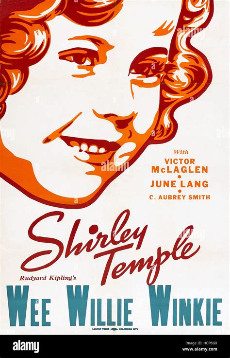 Wee Willie Winkie Poster Art Shirley Temple 1937 Tm And Copyright ©20th Century Fox Film