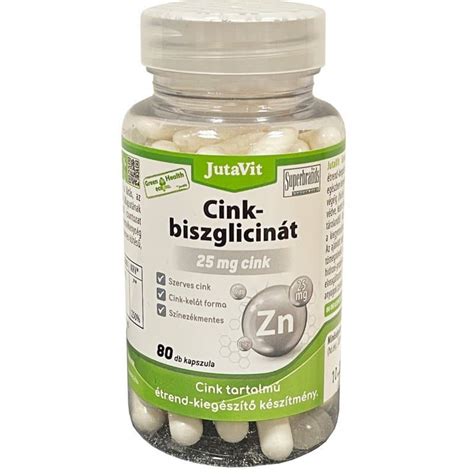 JutaVit Green Health Cink biszglicinát kapszula 80db BioBolt eu