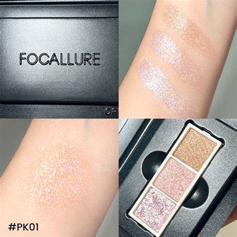 Jual FOCALLURE 3 Warna Eyeshadow DIY Palette High Pigment Pro Palette