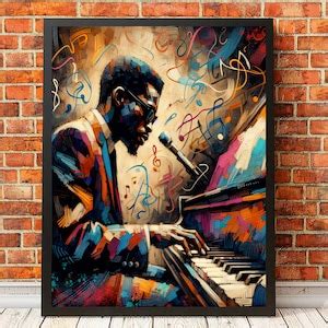 Afro Jazz Player, Piano Player, Jazz Art, Afro Wall Art, African ...