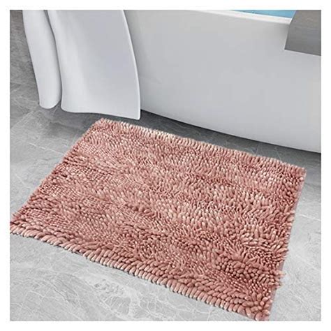 Civkor 2 Piece Bathroom Rugs Mats Set Butter Chenille Cute Bath Mat Rug Shiny Noodle With Non