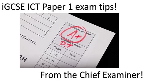 Edexcel Igcse Ict Examiner Report For Paper Youtube