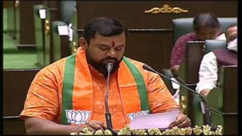 8 Bjp Mlas Took Oath Only After Akbaruddin Owaisi Was Removed From The