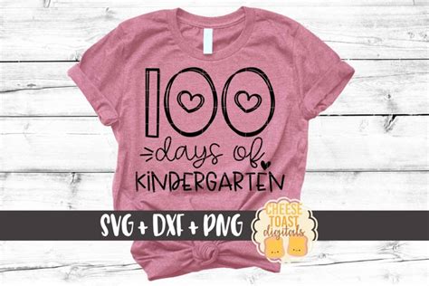 100 Days Of Kindergarten 100th Day Of School Svg Png Dxf