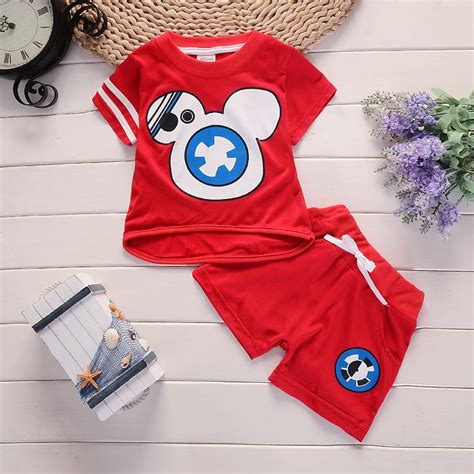 BibiCola Baby boys conjunto de ropa de verano estilo bebé niño conjunto