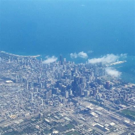 Chicago Airplane View City Photo Aerial