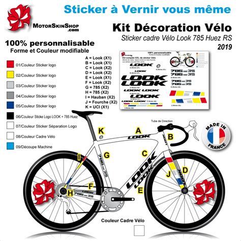 Sticker Cadre Vélo Look 785 Huez Rs Complet 2019