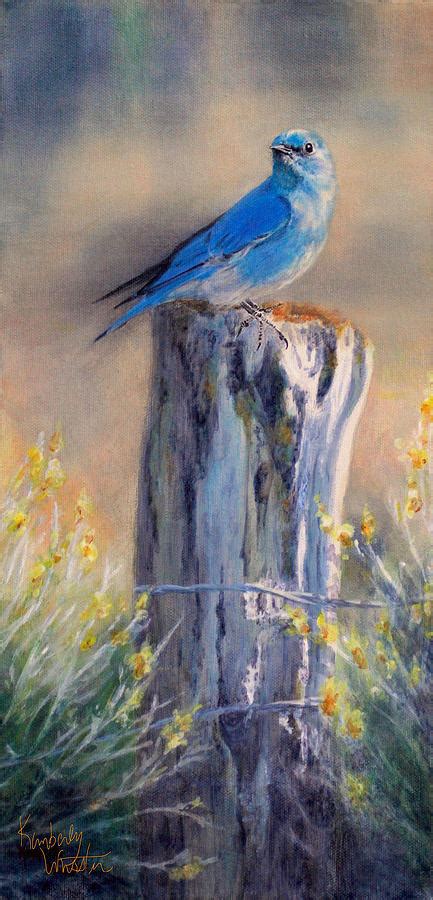 Once Upon A Bluebird Day Painting By Kimberly Wurster Fine Art America