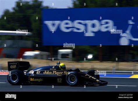 Ayrton Senna Da Silva BRA Lotus 98T Renault Stock Photo Alamy