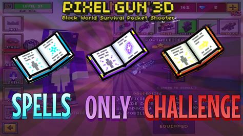 Pixel Gun 3D Spell Books Only CHALLENGE YouTube