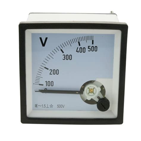 Electric Analog Square Panel Meter 72x72mm 500v Voltmeter Cablematic