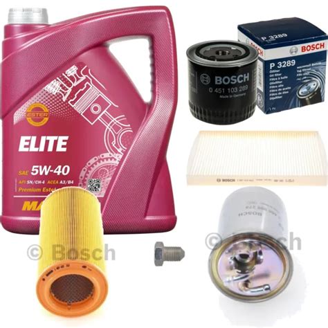 Bosch Inspection Set L Mannol Elite W Pour Vw Seat Lupo Sdi