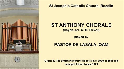 St Anthony Chorale Haydn Arr C H Trevor Pastor De Lasala St