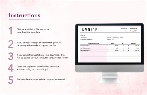 Cash Invoice Template in Excel, Google Sheets - Download | Template.net