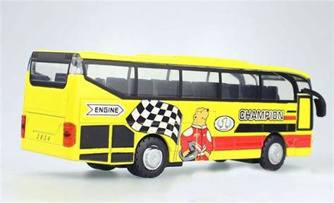 Red / Blue / Yellow Kids Diecast Coach Bus Toy [BU01S140] : EZMOTORTOYS.COM