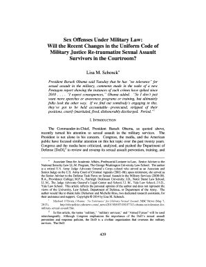 Fillable Online Moritzlaw Osu Sex Offenses Under Military Law Fax