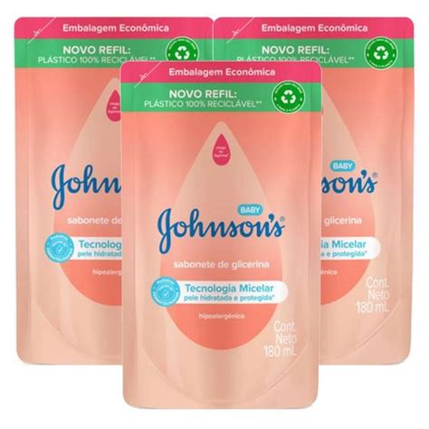 Kit Sabonete L Quido De Glicerina Johnson S Baby Refil Ml Kit