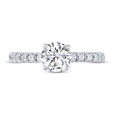 The Leo Diamond Engagement Ring 1 3 8 Ct Tw Round Cut 14k White Gold Kay