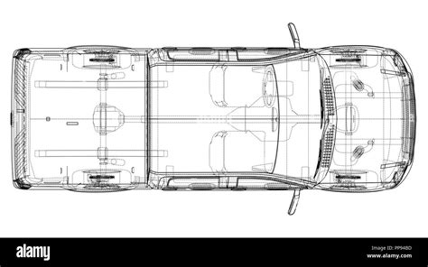 Car Suv Drawing Outline Vector Rendering Stock Vector Image And Art Alamy