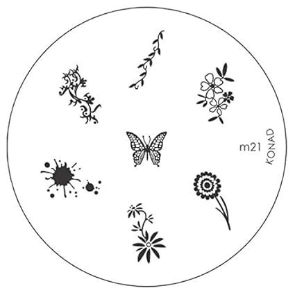 Amazon Konad Stamping Nail Art Image Plate M False Nails