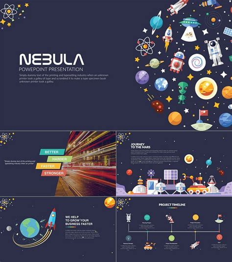 Tampilan Template Ppt Ruang Angkasa Trend Masa Kini Untuk Membuat