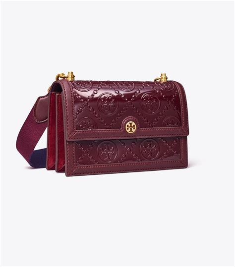 Small T Monogram Embossed Shoulder Bag Womens Handbags Shoulder Bags Tory Burch Uk