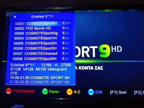 How To Watch Cosmote TV Package On Eutelsat 9A at 9East SID 2020