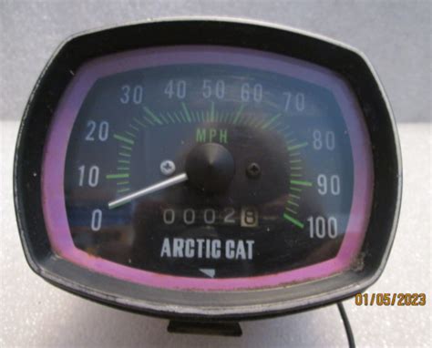 Vintage S Arctic Cat Snowmobile Speedometer Gauge Genuine Orignal