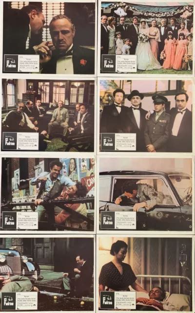 THE GODFATHER MARLON Brando Al Pacino MEXICAN LOBBY CARD SET 186 83