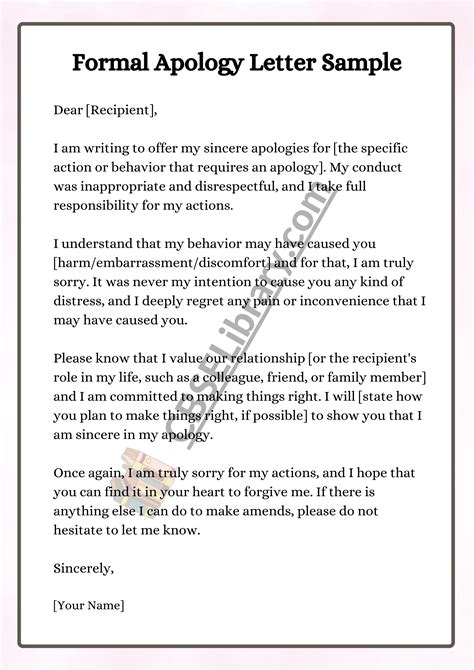 Formal Letter Of Apology 50 Latest Apology Ielts Topics