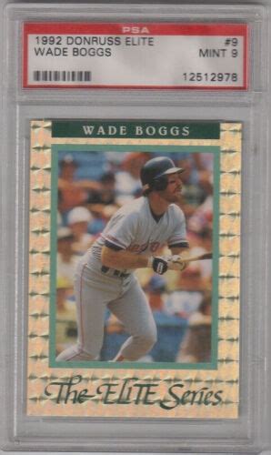 Donruss Elite Wade Boggs Psa Mint Boston Red Sox Hof Ebay