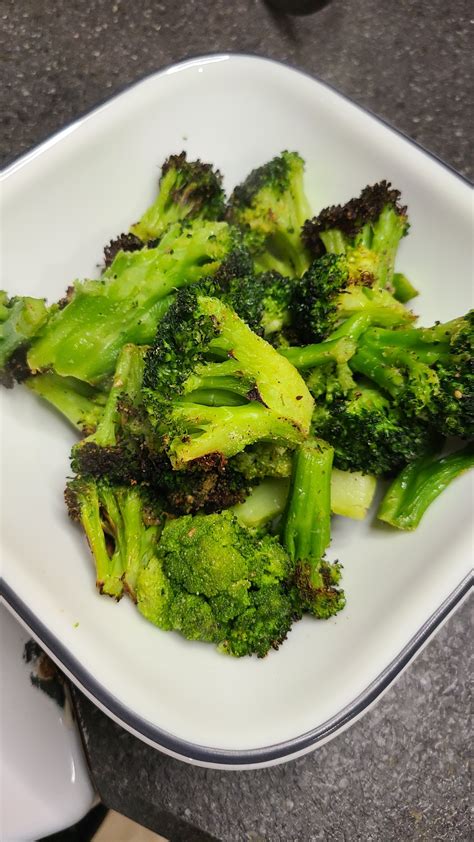 Easy Air Fryer Frozen Broccoli No Getting Off This Train