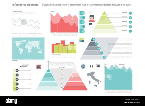 Satz von Infografik Elemente isoliert auf weißem Hintergrund Vektor