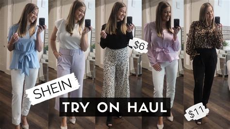 Huge Shein Work Clothes Try On Haul Review Kaylee Wood Youtube