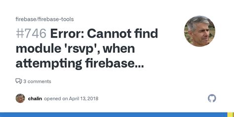 Error Cannot Find Module Rsvp When Attempting Firebase V3 18 3