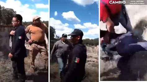 Pobladores desarman y golpean a policías de Acajete durante