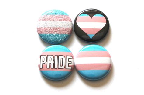 Trans Pride Pins Transgender Pride Pins Glitter Trans Etsy