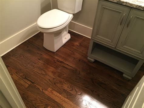 Newly Sanded Red Oak Hardwood Flooring Minwax Espresso Stain