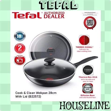 7 7 SALES Tefal Cook Clean 28cm Non Stick Wokpan Glass Lid