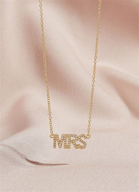 MRS Rhinestone Necklace Jewelry Azazie