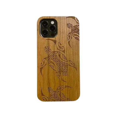 Tribal Honu Cherry Wood Case Iphone Diamond Wood Hi