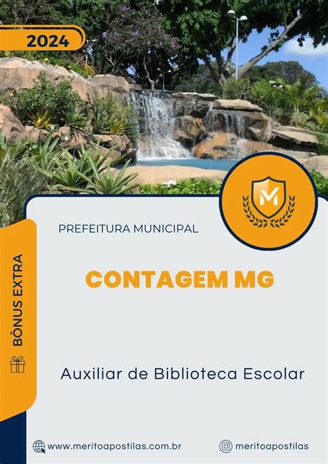 Apostila Auxiliar De Biblioteca Escolar Prefeitura De Contagem Mg