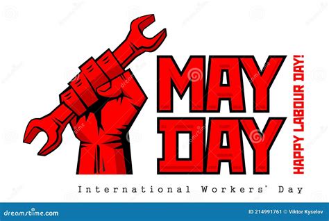 May Day Labour Day Poster Stock Vector Illustration Of Mayday 214991761